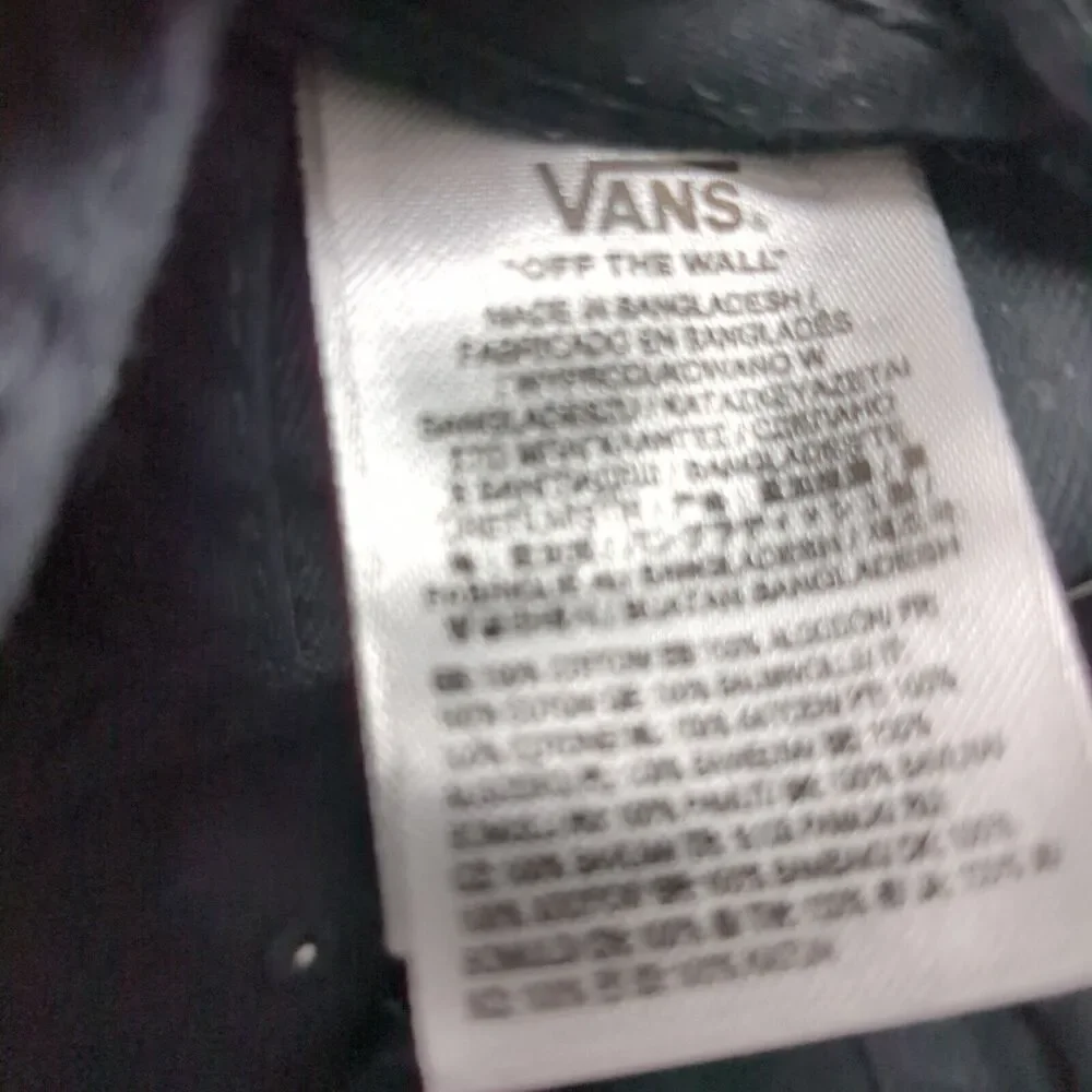 Vans Off The Wall Slideback Hat Black OSFA Embroidered Adjustable